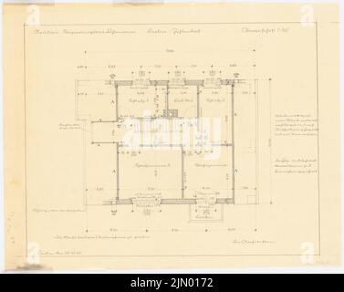 Böhmer Franz (1907-1943), niederländischer Regierungsrat Fuhrmann in Berlin-Zehlendorf (29. Oktober 1935): Grundriß Obergeschoss 1:50. Bleistift auf Transparent, 44,5 x 55,9 cm (einschließlich Scankanten) Stockfoto