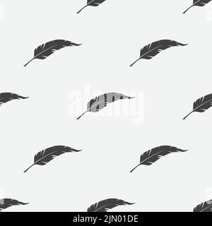 Hintergrund mit nahtlosem Muster aus Vogelfedern Stock Vektor