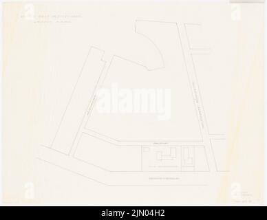 Böhmer Franz (1907-1943), Atelier Graf Plettenberg in Berlin-Dahlem (1940-1940): Je nach Plan 1: 1000. Bleistift auf Transparent, 50,3 x 65,1 cm (inklusive Scankanten) Böhmer Franz (1907-1943): Atelier Graf Plettenberg, Berlin-Dahlem Stockfoto