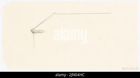 Böhmer Franz (1907-1943), Atelier Graf Plettenberg in Berlin-Dahlem (1940-1940): Blick auf den Regenschirm. Bleistift auf Transparent, 14,7 x 28,8 cm (inklusive Scankanten) Böhmer Franz (1907-1943): Atelier Graf Plettenberg, Berlin-Dahlem Stockfoto