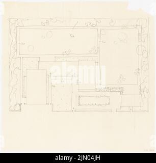 Böhmer Franz (1907-1943), Atelier Graf Plettenberg in Berlin-Dahlem (1940-1940): Eigentum. Bleistift auf Transparent, 52,5 x 53,6 cm (inklusive Scankanten) Böhmer Franz (1907-1943): Atelier Graf Plettenberg, Berlin-Dahlem Stockfoto