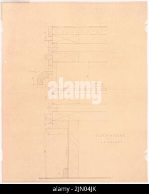 Böhmer Franz (1907-1943), Baubüro Franz Böhmer in Berlin-Charlottenburg. (?) Umbau (1940-1940): Zeichenschrank vertikal geschnitten 1: 1. Leichter Bruch auf Papier, 56,1 x 45,3 cm (inklusive Scankanten) Böhmer & Petrich : Baubüro Franz Böhmer Goethestraße 10-11, Berlin (?). Umbau Stockfoto