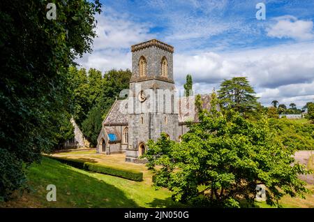 St Mary's Church in Bicton Park Botanic Gardens in der Nähe von East Budleigh in East Devon, Südwestengland Stockfoto