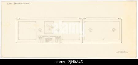 Böhmer Franz (1907-1943), Wohngebäude Ompteda in Berlin-Dahlem. Umbau (1937-1937): Wandansicht. Bleistift auf transparent, 40,4 x 94 cm (inklusive Scankanten) Böhmer & Petrich : Wohnhaus Ompteda, Berlin-Dahlem. Umbau Stockfoto