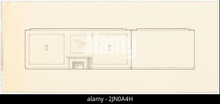 Böhmer Franz (1907-1943), Wohngebäude Ompteda in Berlin-Dahlem. Umbau (1937-1937): Wandansicht. Bleistift auf transparent, 40,3 x 93,9 cm (inklusive Scankanten) Böhmer & Petrich : Wohnhaus Ompteda, Berlin-Dahlem. Umbau Stockfoto
