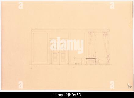 Böhmer Franz (1907-1943), Wohngebäude Ompteda in Berlin-Dahlem. Umbau (1937-1937): Wandansicht. Leichter Bruch auf Papier, 44,3 x 64,8 cm (inklusive Scankanten) Böhmer & Petrich : Wohnhaus Ompteda, Berlin-Dahlem. Umbau Stockfoto