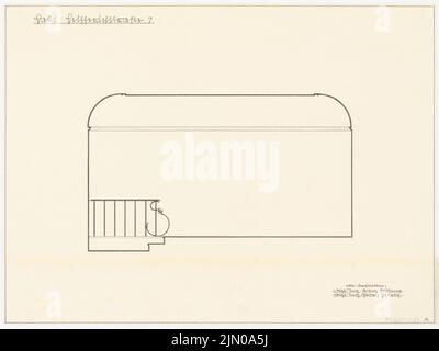 Böhmer Franz (1907-1943), Wohngebäude Ompteda in Berlin-Dahlem. Umbau (1937-1937): Design Wandansicht. Bleistift auf transparent, 40,2 x 53,6 cm (inklusive Scankanten) Böhmer & Petrich : Wohnhaus Ompteda, Berlin-Dahlem. Umbau Stockfoto