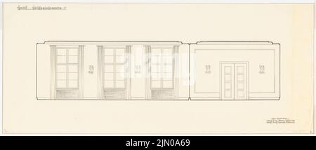 Böhmer Franz (1907-1943), Wohngebäude Ompteda in Berlin-Dahlem. Umbau (1937-1937): Wandansicht. Bleistift auf transparent, 40,4 x 93,9 cm (inklusive Scankanten) Böhmer & Petrich : Wohnhaus Ompteda, Berlin-Dahlem. Umbau Stockfoto