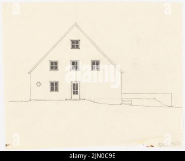 Böhmer Franz (1907-1943), Hausdirektor Beuermann in Kleinmachnow (1937-1937): Blick. Bleistift auf transparent, 19,7 x 24 cm (inklusive Scankanten) Böhmer & Petrich : Wohnhaus Direktor Beuermann, Kleinmachnow Stockfoto