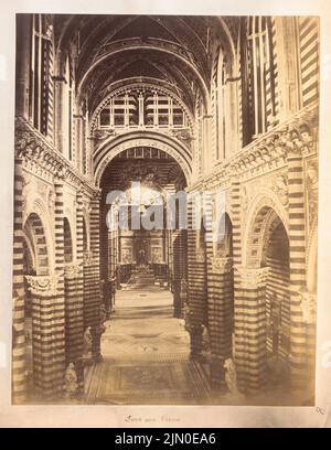 Unbekannter Fotograf, Dom S. Maria Assunta in Siena (ohne Datum): Interieur. Foto auf Karton, 27,7 x 21,4 cm (einschließlich Scankanten) N.N. : Dom S. Maria Assunta, Siena Stockfoto