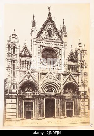 Unbekannter Fotograf, Dom S. Maria Assunta in Siena (ohne dat.): Ansicht. Foto auf Karton, 27,4 x 19,9 cm (einschließlich Scankanten) N.N. : Dom S. Maria Assunta, Siena Stockfoto