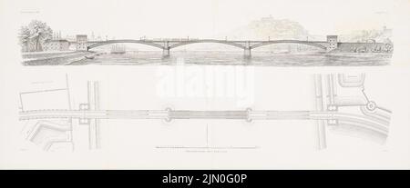 Emil Hermann Hartwich (1802-1879): Rheinbrücke, Koblenz. (Aus: Atlas zur Zeitschrift für Bauwesen, hrsg. v. G. Erbkam, Jg. 14, 1864) Emil Hermann Hartwich (1802-1879): Rheinbrücke, Koblenz. (Aus: Atlas zur Zeitschrift für Bauwesen, hrsg. v. G. Erbkam, Jg. 14, 1864) Stockfoto