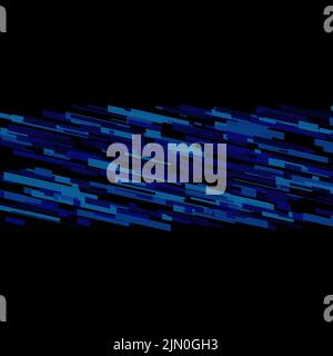Abstrakte geometrische Geschwindigkeit Linie Multi Neon farbige Fackeln Formen und Gitter auf einem isolierten schwarzen Hintergrund in der Mitte Licht Spuren Stockfoto