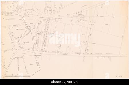 Rüster Emil (1883-1949), Stadtplan (ohne Datum): Grundrisse 1: 2500. Leichter Bruch auf Papier, 30,4 x 49,7 cm (inklusive Scankanten) Rüster Emil (1883-1949): Stadtplan Stockfoto