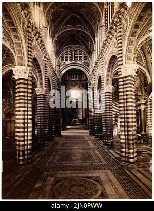 Unbekannter Fotograf, Dom S. Maria Assunta in Siena (ohne dat.): Interieur. Foto, 26,2 x 20 cm (einschließlich Scankanten) unbekannt. Fotograf : Dom S. Maria Assunta in Siena (ohne DAT.) Stockfoto