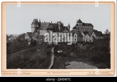 Fill, Burg Burg an der Wupper in Solingen (ohne Datum): Aussicht. Foto, 11,1 x 16,8 cm (inklusive Scankanten) Fülle: Schloss Burg an der Wupper in Solingen (ohne DAT.) Stockfoto