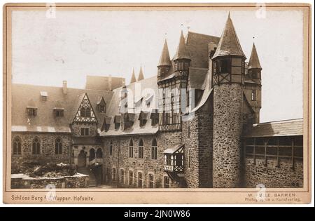 Fill, Burg Burg an der Wupper in Solingen (ohne Datum): Blick auf die Hofseite. Foto, 11,1 x 16,9 cm (inklusive Scankanten) Fülle: Schloss Burg an der Wupper in Solingen (ohne DAT.) Stockfoto