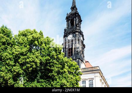 Dresden (Sachsen, Deutschland): Dreikönigskirche Stockfoto