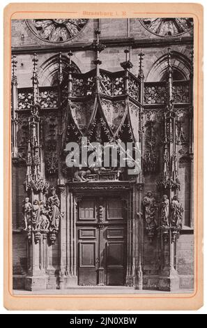 N.N., Münster in Straßburg (ohne dat.): Nordportal. Foto, 17,1 x 11,3 cm (inklusive Scan-Kanten) N.N.: Münster in Straßburg (ohne DAT.) Stockfoto