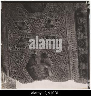 Unbekannter Fotograf, Decke des Peristyls in Baalbek (ohne Dat.): Detail. Foto, 20 x 20,1 cm (einschließlich Scankanten) unbekannt. Fotograf : Decke des Peristyls in Baalbek (ohne DAT.) Stockfoto