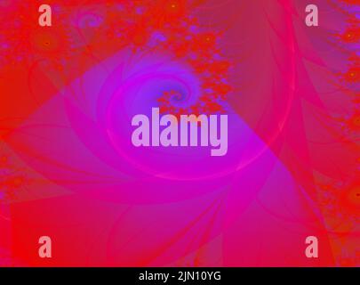 Üppig rot-lila abstraktes Muster aus Linien und Wirbeln, Hintergrund, Design Stockfoto