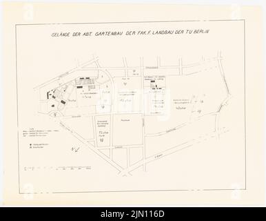 N.N., Fakultät für Landwirtschaft, Abteilung Gartenbau der Technischen Universität, Berlin (ohne DAT.): Abteilung. Leichter Bruch auf Papier, 45,9 x 59 cm (einschließlich Scankanten) N.N. : Fakultät für Landbau, Abteilung Gartenbau der Technischen Universität Berlin Stockfoto