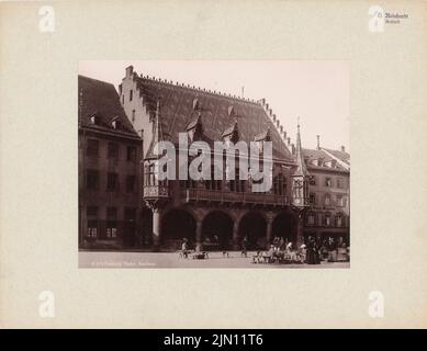 Unbekannter Fotograf, historisches Kaufhaus in Freiburg/Breisgau (ohne Datum): Ansicht. Foto auf Karton, 32,2 x 41,8 cm (einschließlich Scankanten) N.N. : Historisches Kaufhaus, Freiburg/Breisgau Stockfoto