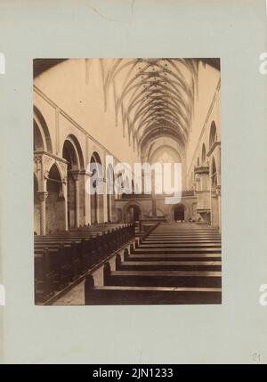 Unbekannter Fotograf, Kloster Maulbronn (ohne Datum): kircheninnenraum. Foto auf Karton, 32,2 x 23,6 cm (einschließlich Scankanten) N.N. : Kloster Maulbronn Stockfoto