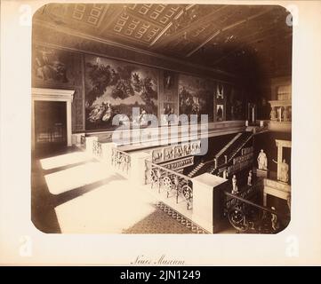 Business G., Neues Museum auf der Museumsinsel in Berlin (ohne DAT.): Treppenhaus. Foto auf Karton, 42,8 x 51,5 cm (inklusive Scan-Kanten) Stüler Friedrich August (1800-1865): Neues Museum auf der Museumsinsel, Berlin Stockfoto