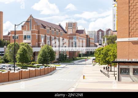 Der Campus der University of Tennessee befindet sich im Stadtzentrum von Knoxville, TN und wurde 1794 gegründet. Stockfoto