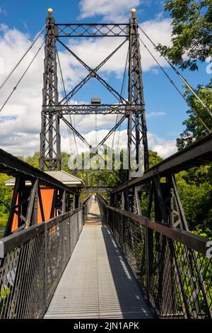 Kennebec Messalonskee Trails in Waterville Maine Stockfoto