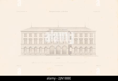 Müller Carl, Kunsthochschule Pforzheim. (Aus: Atlas zur Zeitschrift für Bauwesen, hrsg. v. G. Erbkam, Jg. 30, 1880) (1880-1880): Ansicht. Stich auf Papier, 29,2 x 45,6 cm (inklusive Scan-Kanten) Müller Carl : Kunstgewerbeschule, Pforzheim. (Aus: Atlas zur Zeitschrift für Bauwesen, hrsg. v. G. Erbkam, Jg. 30, 1880) Stockfoto