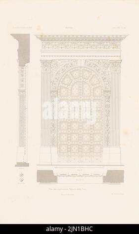 Böhm Th., Stadtpalais, Gubbio. (Aus: Atlas zur Zeitschrift für Gebäude, hrsg. v. F. Endell, Jg. 31, 1881) (1881-1881): Details. Druck auf Papier, 45,6 x 28,5 cm (inklusive Scankanten) Böhm Th. : Stadtpalais, Gubbio. (Aus: Atlas zur Zeitschrift für Bauwesen, hrsg. v. F. Endell, Jg. 31, 1881) Stockfoto