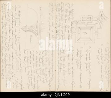 Gropius Martin (1824-1880), Skizzenalbum 4: Reiseskizzen aus Athen, Venedig und Padua: Palazzo Grimani, Venedig (ohne DAT.): Details. Bleistift auf Papier, 16,4 x 19,7 cm (inklusive Scan-Kanten) Gropius Martin (1824-1880): Skizzenalbum 4: Reiseskizzen aus Athen, Venedig und Padua: Palazzo Grimani, Venedig Stockfoto