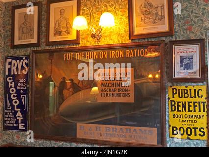 Innenseite des Albion Inn, Volunteer St / Park St, Chester, Cheshire, England, Großbritannien, CH1 1RN Stockfoto