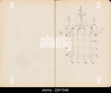 Gropius Martin (1824-1880), Skizzenalbum 5: Fenster (ohne dat.): Ansicht. Bleistift auf Papier, 16,4 x 21 cm (inklusive Scan-Kanten) Gropius Martin (1824-1880): Skizzenalbum 5: Fenster Stockfoto