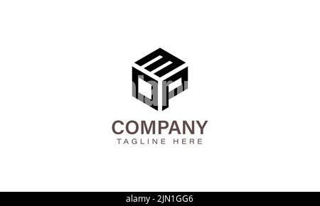 MOP-Logo, Logo mit drei Buchstaben, M O P-Sechskantform-Vektorsymbol-Vorlage Stock Vektor