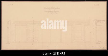 Böhmer Franz (1907-1943), Schloss Posen, Posen (1939-1943): Planinhalt N.N. entdeckt. Material/Technologie N.N. Aufgenommen, 51 x 108 cm (inklusive Scan-Kanten) Böhmer & Petrich : Schloss Posen, Posen. Umbau Stockfoto