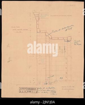 Böhmer Franz (1907-1943), Schloss Posen, Posen (1939-1943): Planinhalt N.N. entdeckt. Material/Technik N.N. aufgenommen, 62 x 53 cm (inklusive Scankanten) Böhmer & Petrich : Schloss Posen, Posen. Umbau Stockfoto