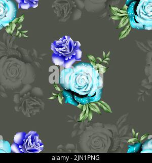 Digital-Druck Blume Blumen nahtlose Design Stockfoto