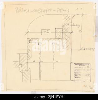 Böhmer Franz (1907-1943), Schloss Posen, Posen (1939-1943): Planinhalt N.N. entdeckt. Material/Technik N.N. aufgenommen, 45,2 x 47,4 cm (inklusive Scankanten) Böhmer & Petrich : Schloss Posen, Posen. Umbau Stockfoto