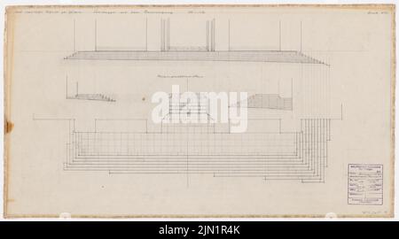 Böhmer Franz (1907-1943), Schloss Posen, Posen (1939-1943): Planinhalt N.N. entdeckt. Material/Technologie N.N. Aufgenommen, 50 x 90 cm (inklusive Scan-Kanten) Böhmer & Petrich : Schloss Posen, Posen. Umbau Stockfoto