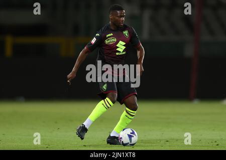 Turin, Italien, 6.. August 2022. Brian Bayeye vom FC Turin beim Spiel Coppa Italia im Stadio Grande Torino, Turin. Bildnachweis sollte lauten: Jonathan Moscrop / Sportimage Stockfoto