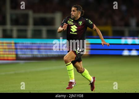 Turin, Italien, 6.. August 2022. Ricardo Rodriguez vom FC Turin während des Coppa Italia-Spiels im Stadio Grande Torino, Turin. Bildnachweis sollte lauten: Jonathan Moscrop / Sportimage Stockfoto