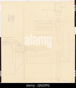 Böhmer Franz (1907-1943), Schloss Posen, Posen. Konvertierung (1939-1943): Planinhalt N.N. erkannt. Bleistift auf transparent, 108,8 x 99 cm (inklusive Scankanten) Böhmer & Petrich : Schloss Posen, Posen. Umbau Stockfoto