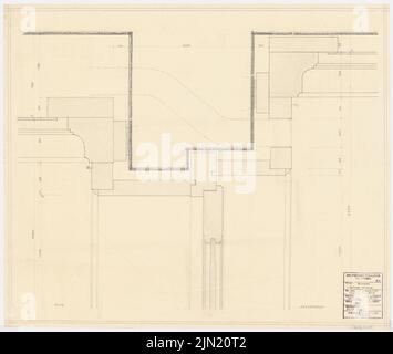 Böhmer Franz (1907-1943), Schloss Posen, Posen. Konvertierung (1939-1943): Planinhalt N.N. erkannt. Bleistift auf transparent, 65,9 x 78 cm (inklusive Scankanten) Böhmer & Petrich : Schloss Posen, Posen. Umbau Stockfoto