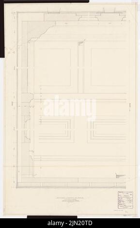 Böhmer Franz (1907-1943), Schloss Posen, Posen. Konvertierung (1939-1943): Planinhalt N.N. erkannt. Bleistift auf transparent, 114,7 x 73,6 cm (inklusive Scankanten) Böhmer & Petrich : Schloss Posen, Posen. Umbau Stockfoto