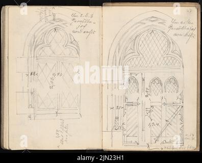 Lehmstübner Paul (1855-1916), Skizzenbuch: Rathaus, Duderstadt, Goslar, Göttingen (ohne dat.): Rathaus Goslar. Verwölbejoch. Bleistift auf Papier, 16,9 x 22,3 cm (einschließlich Scankanten) Stockfoto