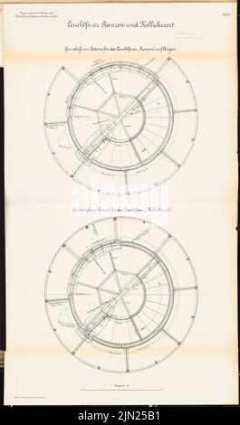 N.N., Luminous Fire, Ranzow, Collicker Lage: Laterne: Grundriß 1:10. Lithographie auf Papier, 102,7 x 60,5 cm (einschließlich Scankanten) Stockfoto