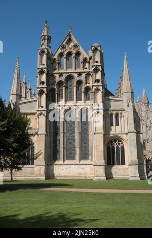 Die Ostfassade der Ely Kathedrale, Cambridgeshire Stockfoto